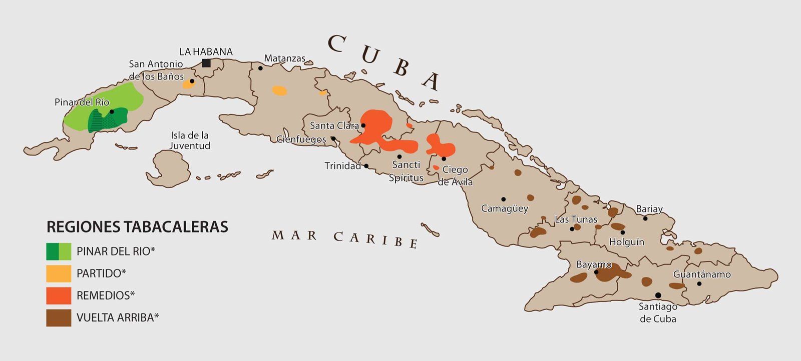 Kubas odlingsregioner | Tobaksparadiset | Om kubanska cigarrer
