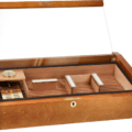 Adorini Vega Deluxe Glass Top Display Humidor | Mahogny